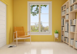 armchair-yellow-living-room-mockup