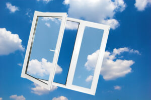 window-with-clouds-background
